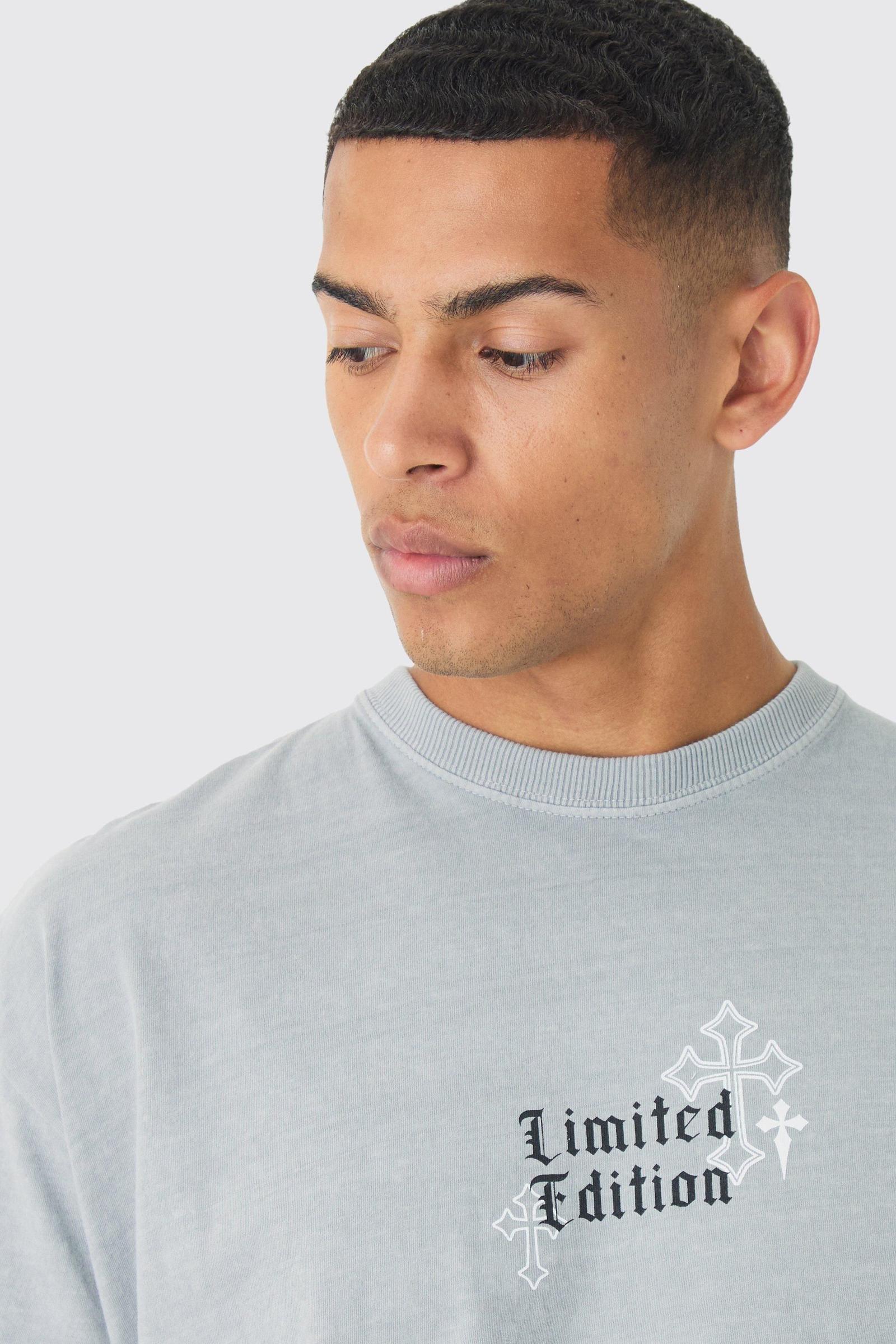 SZARY T-SHIRT OVERSIZE PRINT