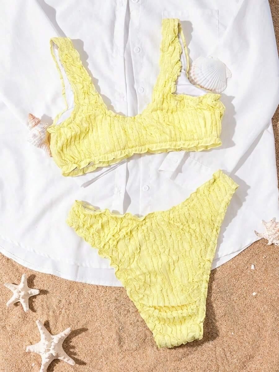 żółty dół od bikini