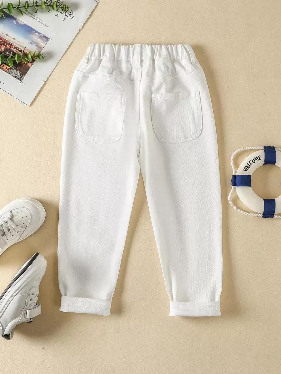 BIAŁE SPODNIE JEANS