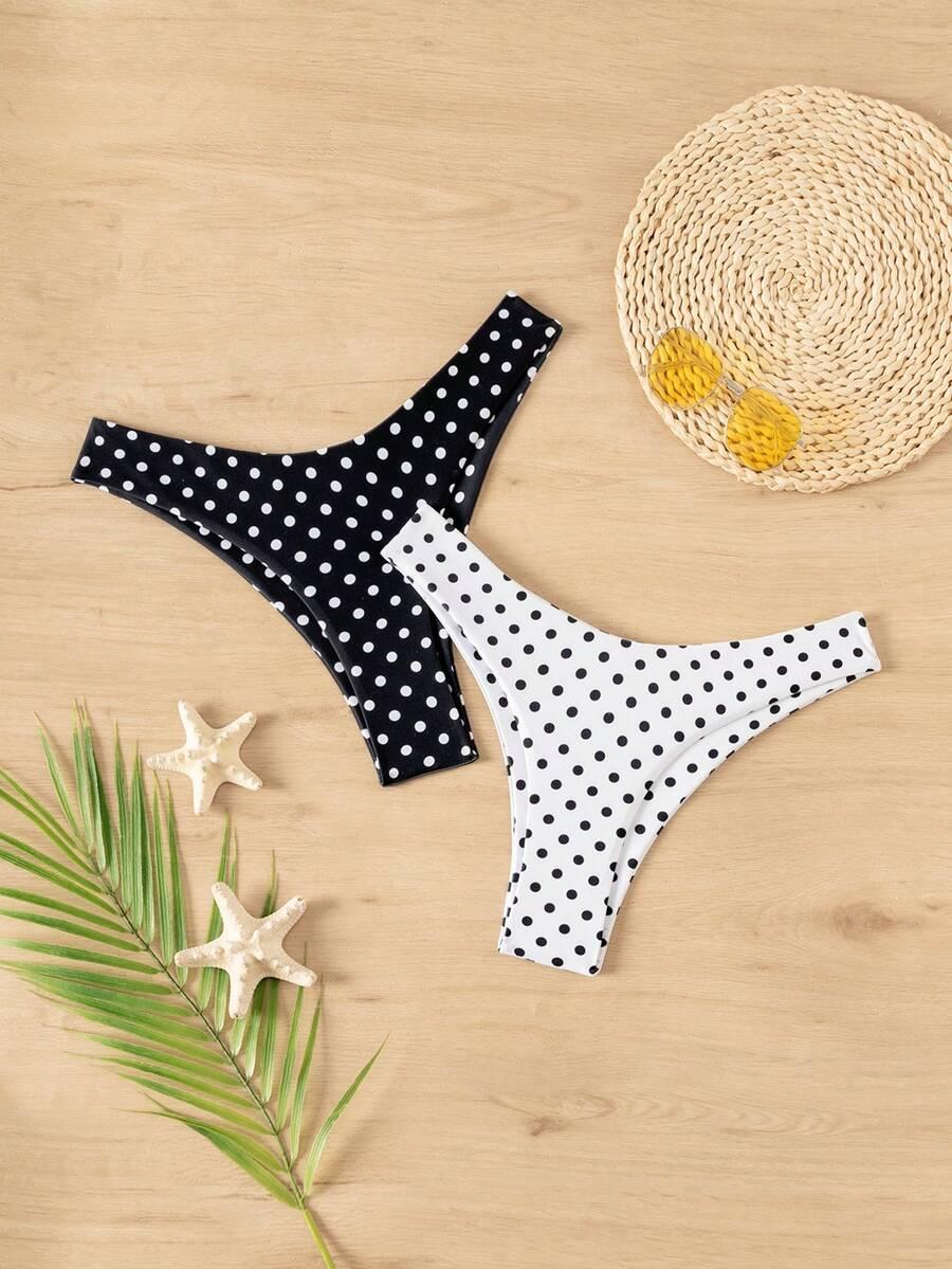 DÓŁ OD BIKINI WZÓR GROSZKI 2-PACK