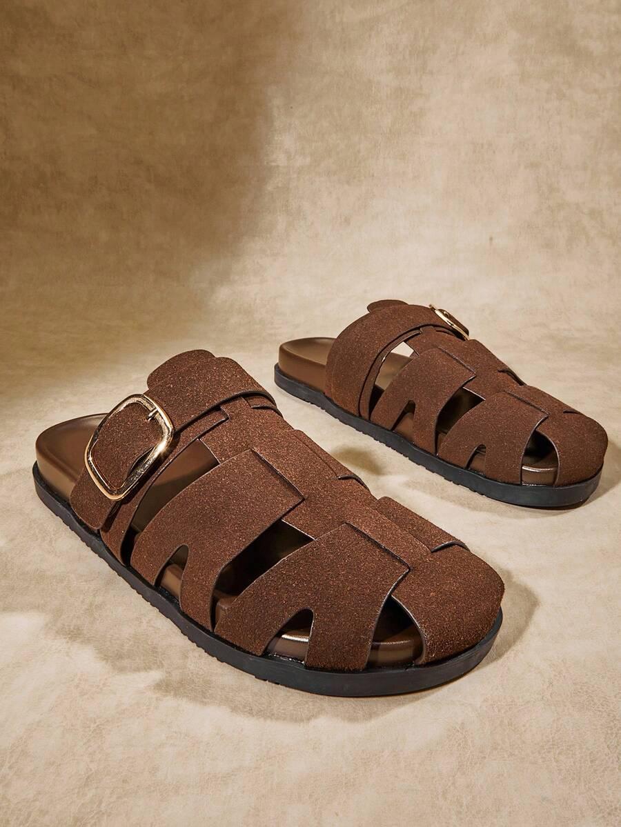BRĄZOWE KLAPKI CASUAL