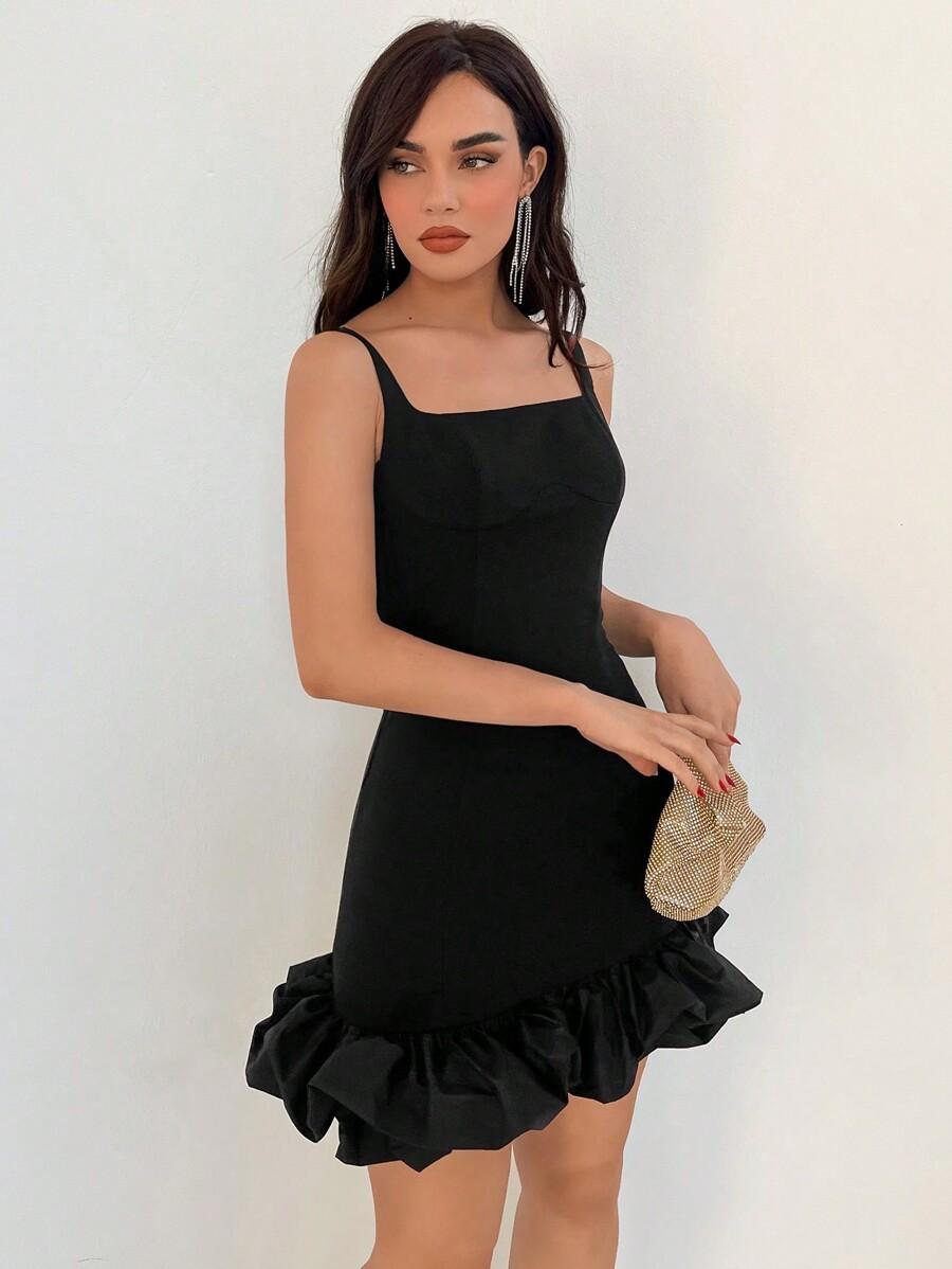 CZARNA MINI SUKIENKA