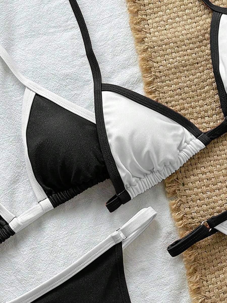 dwuczęściowy strój kąpielowy kontrast 2-pack 