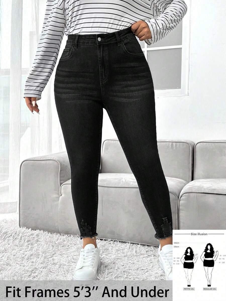 CZARNE SPODNIE JEANS