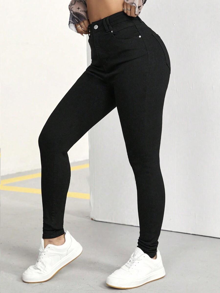 SPODNIE JEANS RURKI WYSOKI STAN