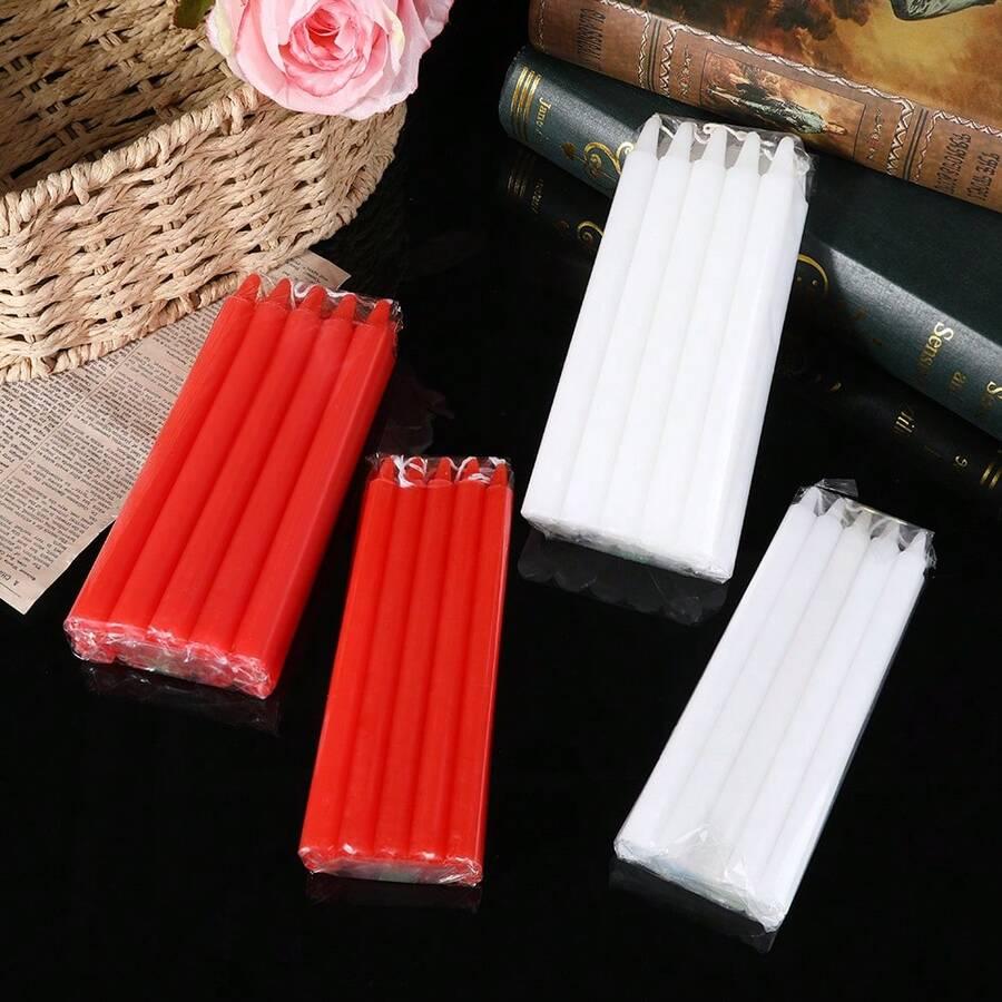 białe świece 10-pack