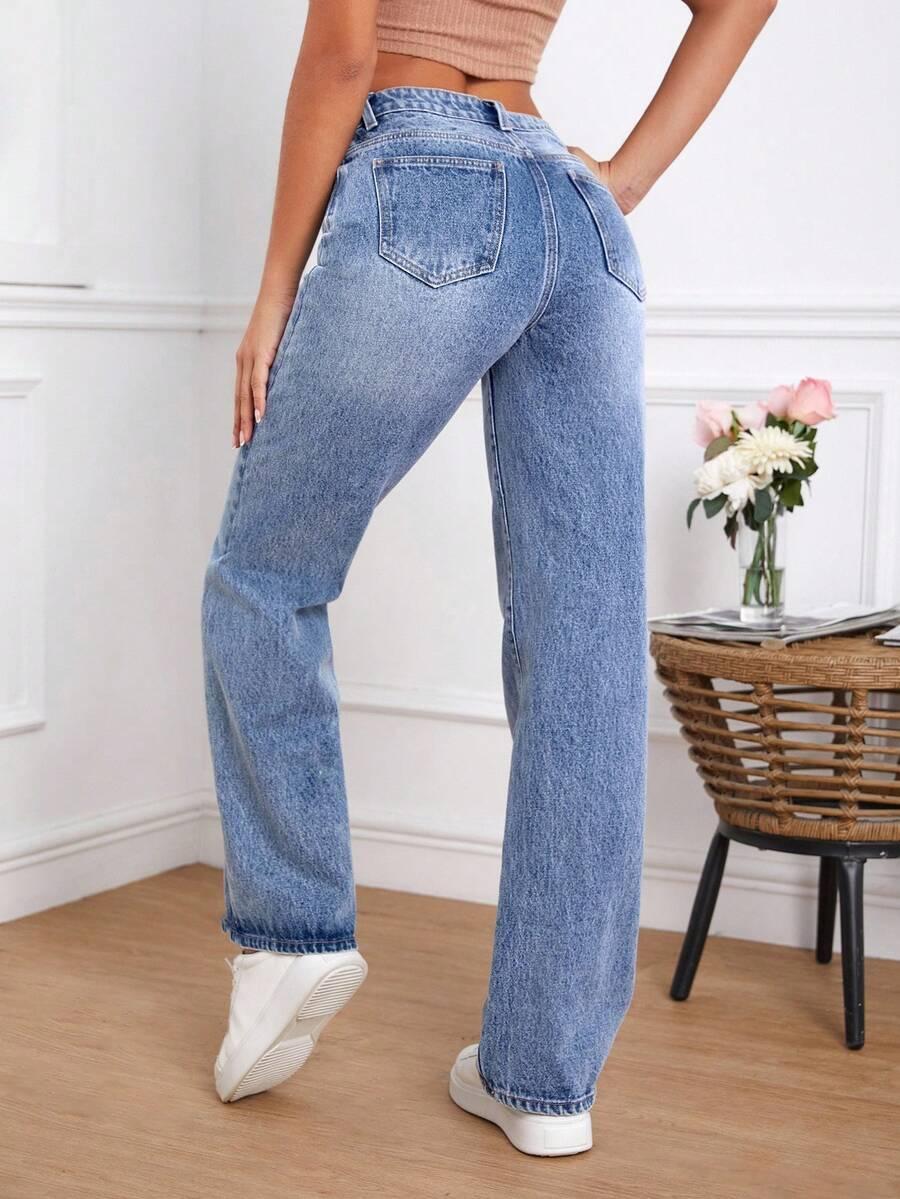 NIEBIESKIE SPODNIE JEANS