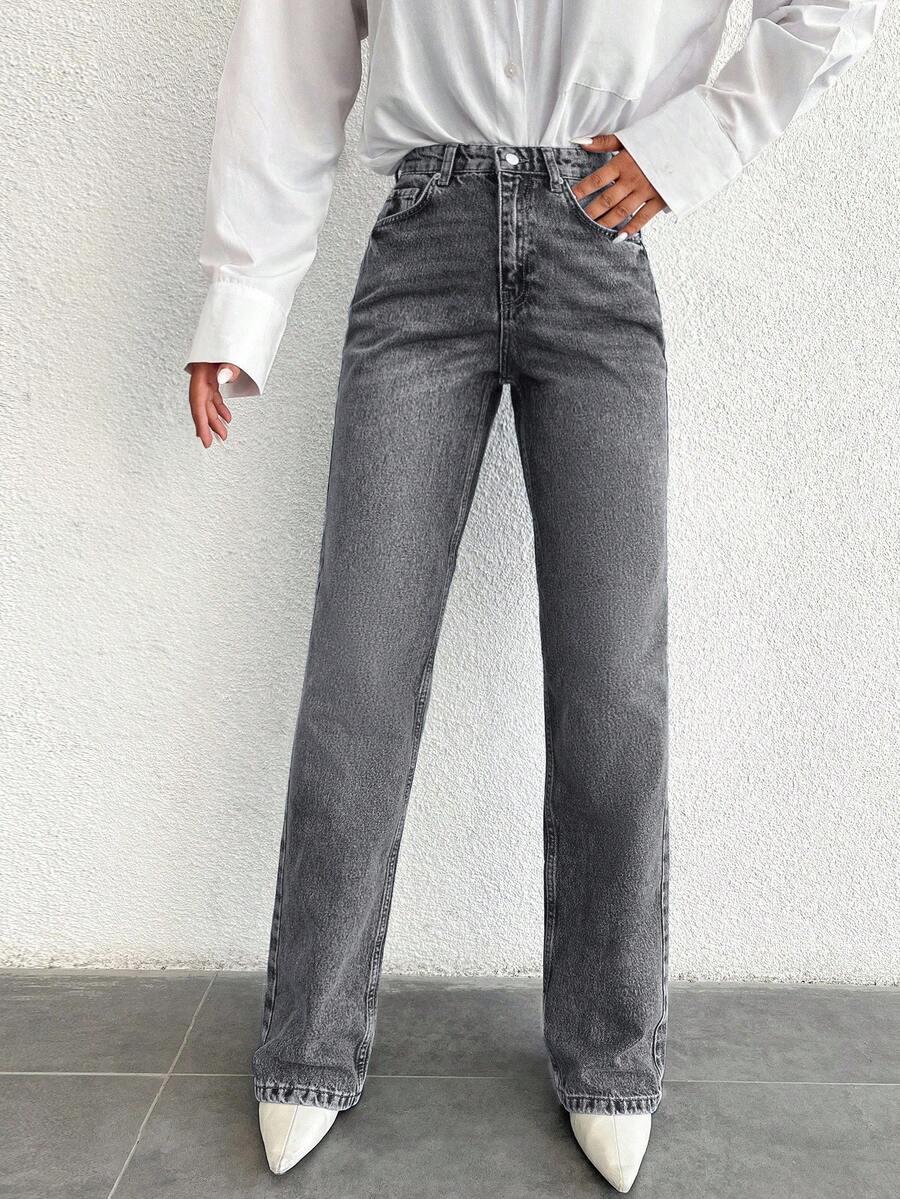 SZARE SPODNIE JEANS 