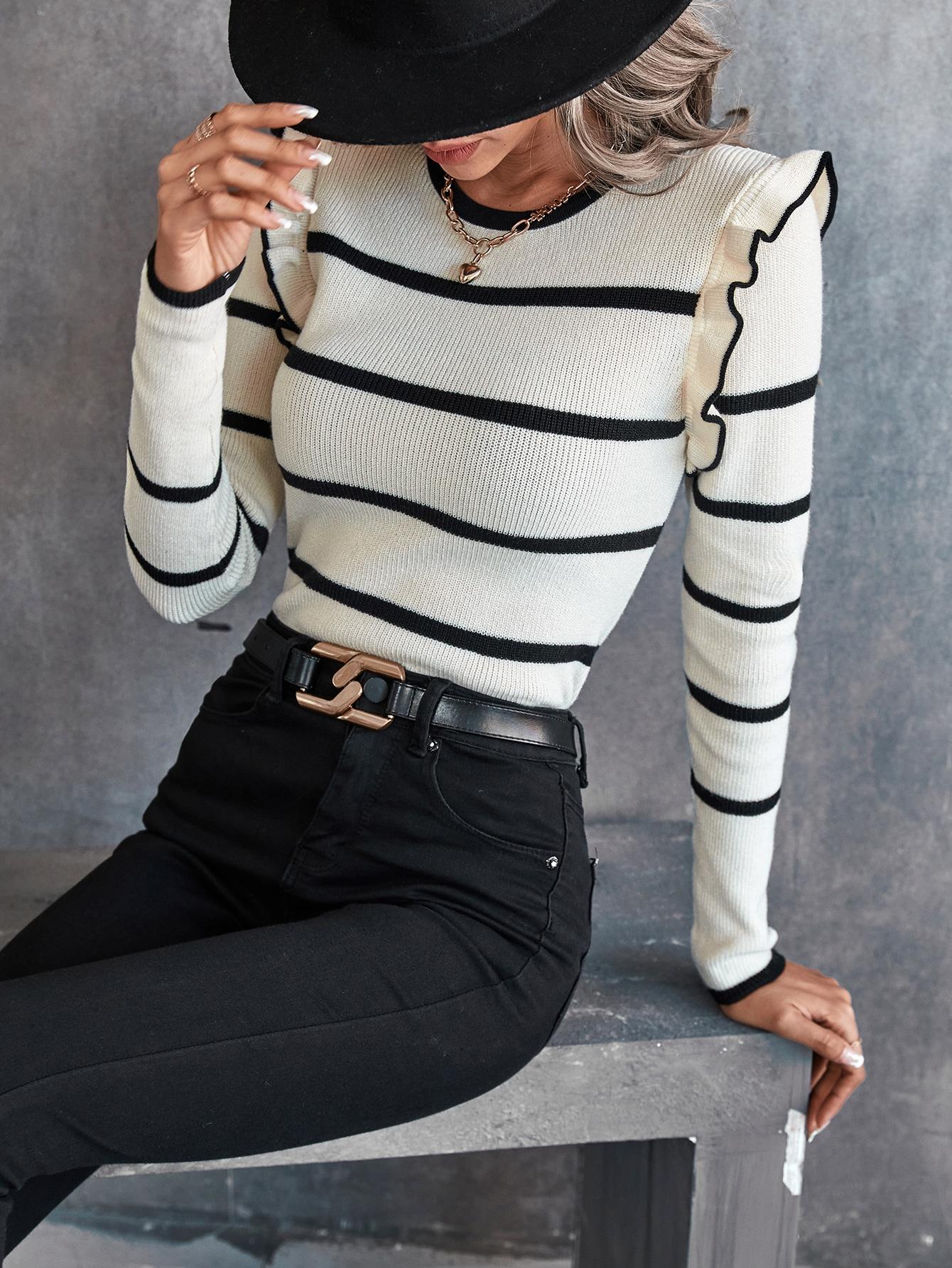 SWETER W PASKI FALBANKA