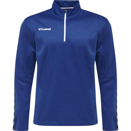 NIEBIESKA BLUZA SPORTOWA STÓJKA LOGO ZIP