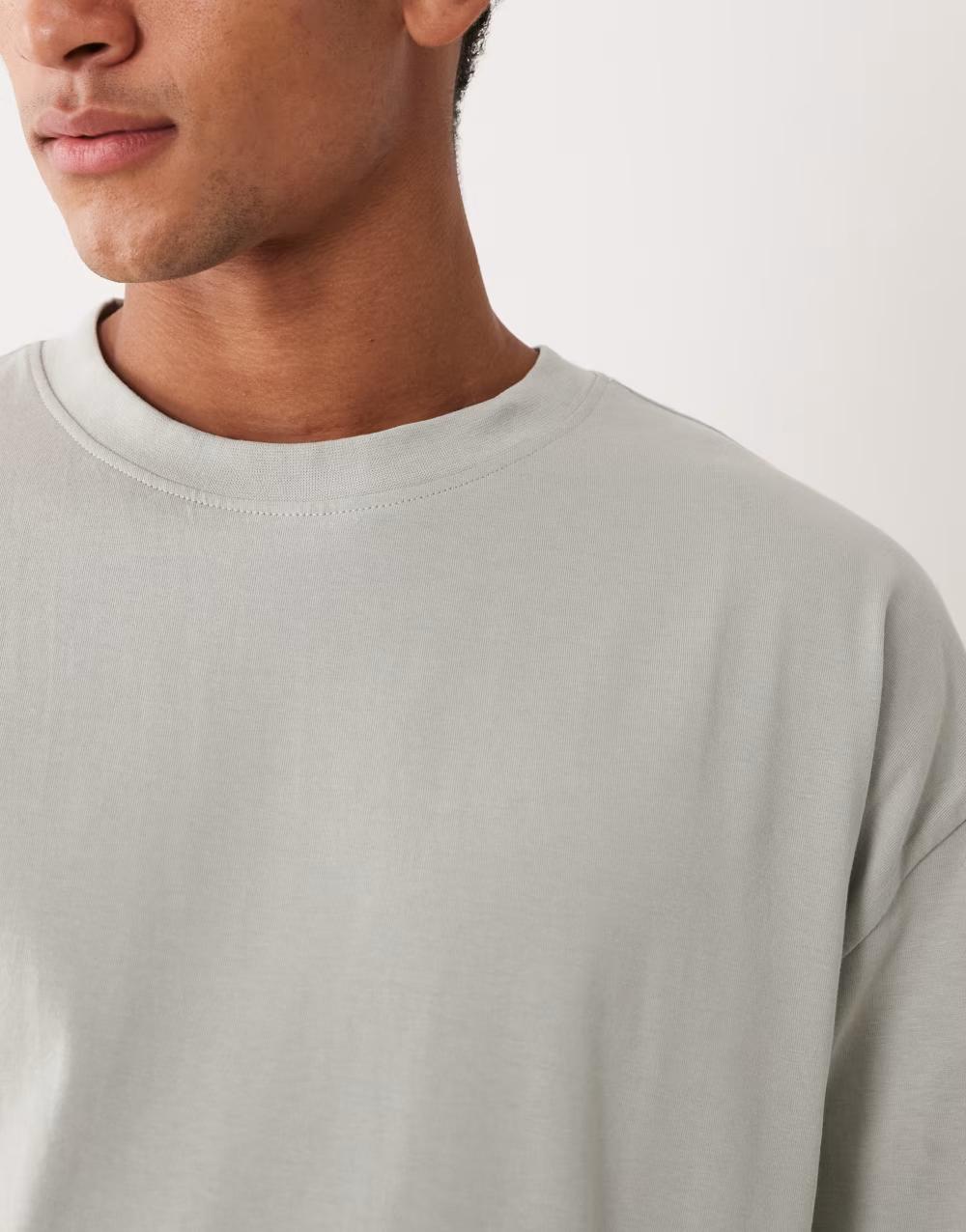 t-shirt  oversize okrągły dekolt 3-pack