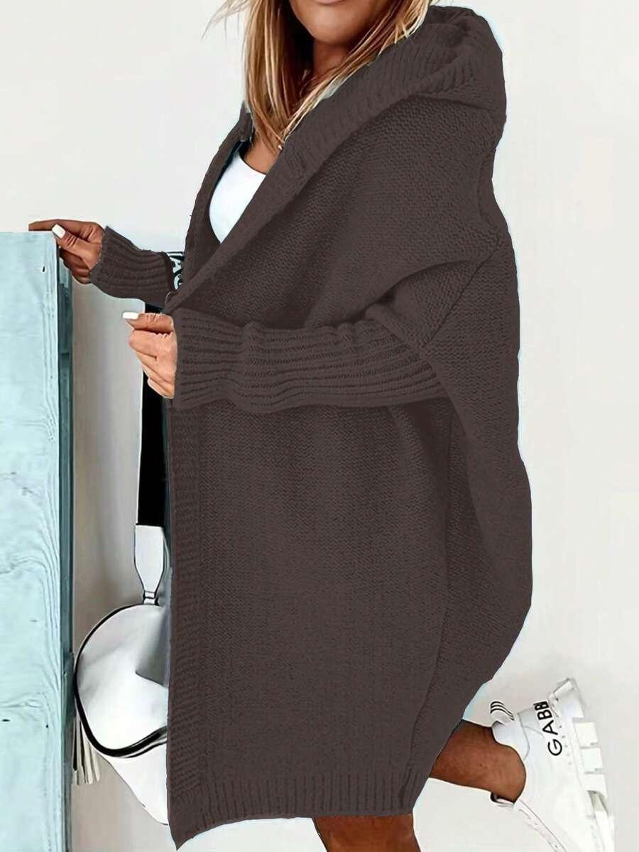 brązowy sweter kaptur