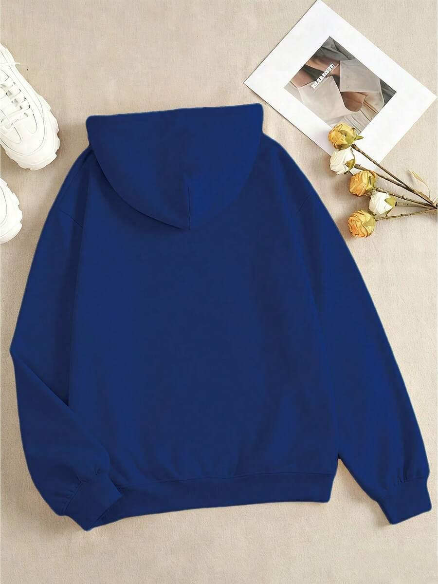 niebieska bluza kaptur 