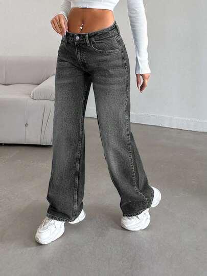 szare spodnie jeans