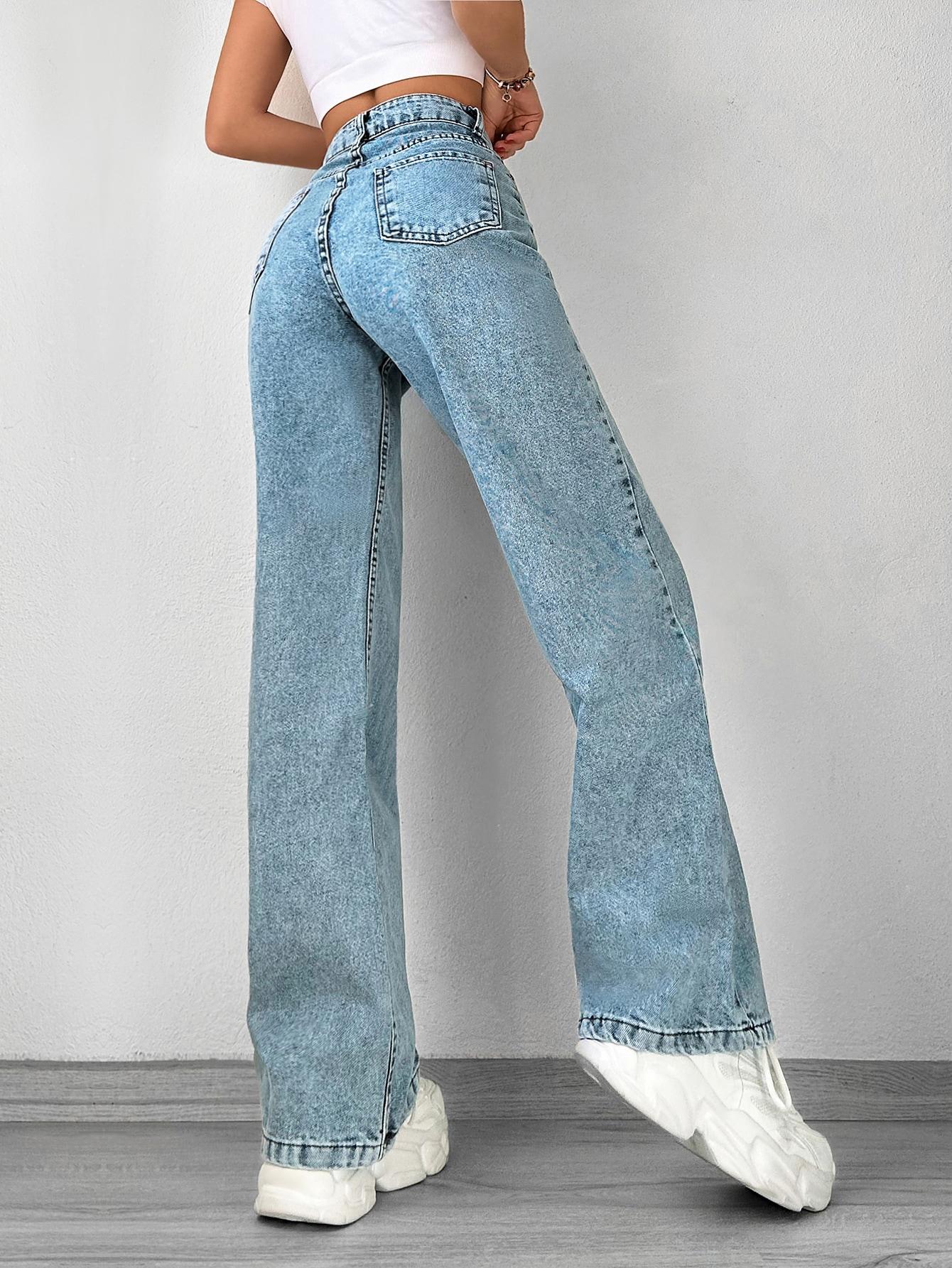 PROSTE SPODNIE JEANS WYSOKI STAN