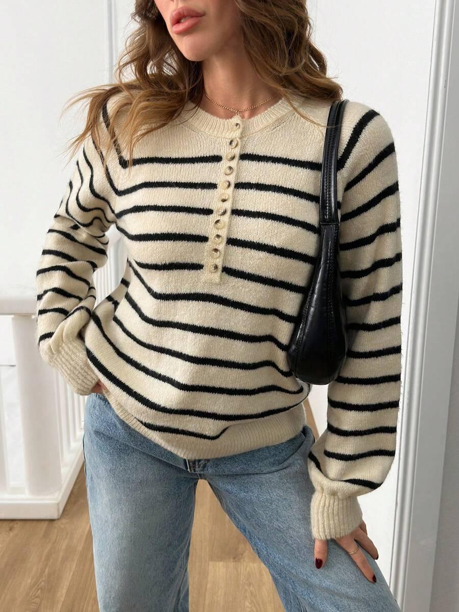 SWETER DAMSKI OKRĄGŁY DEKOLT