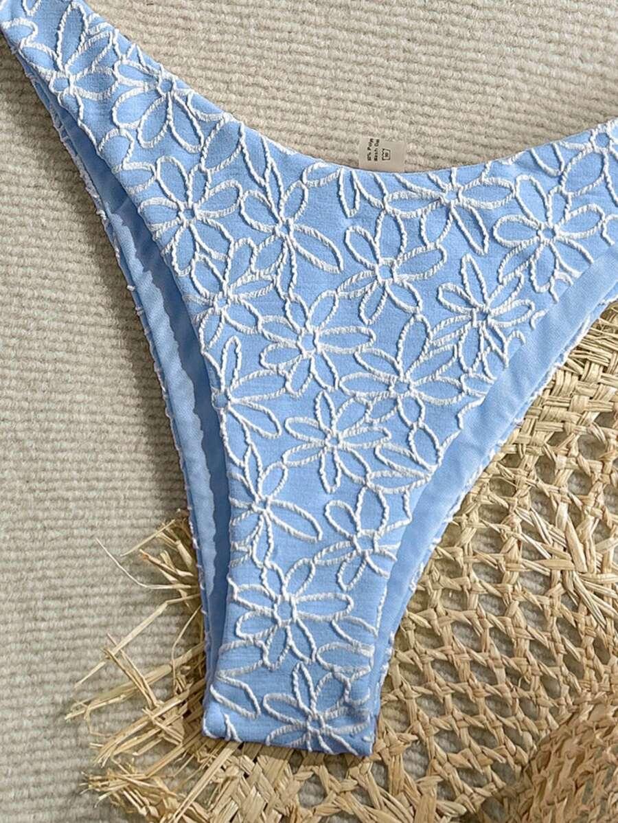 STRÓJ KĄPIELOWY BIKINI W KWIATOWY WZÓR