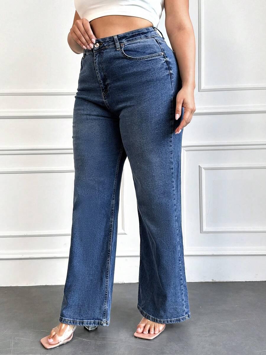granatowe spodnie jeans 