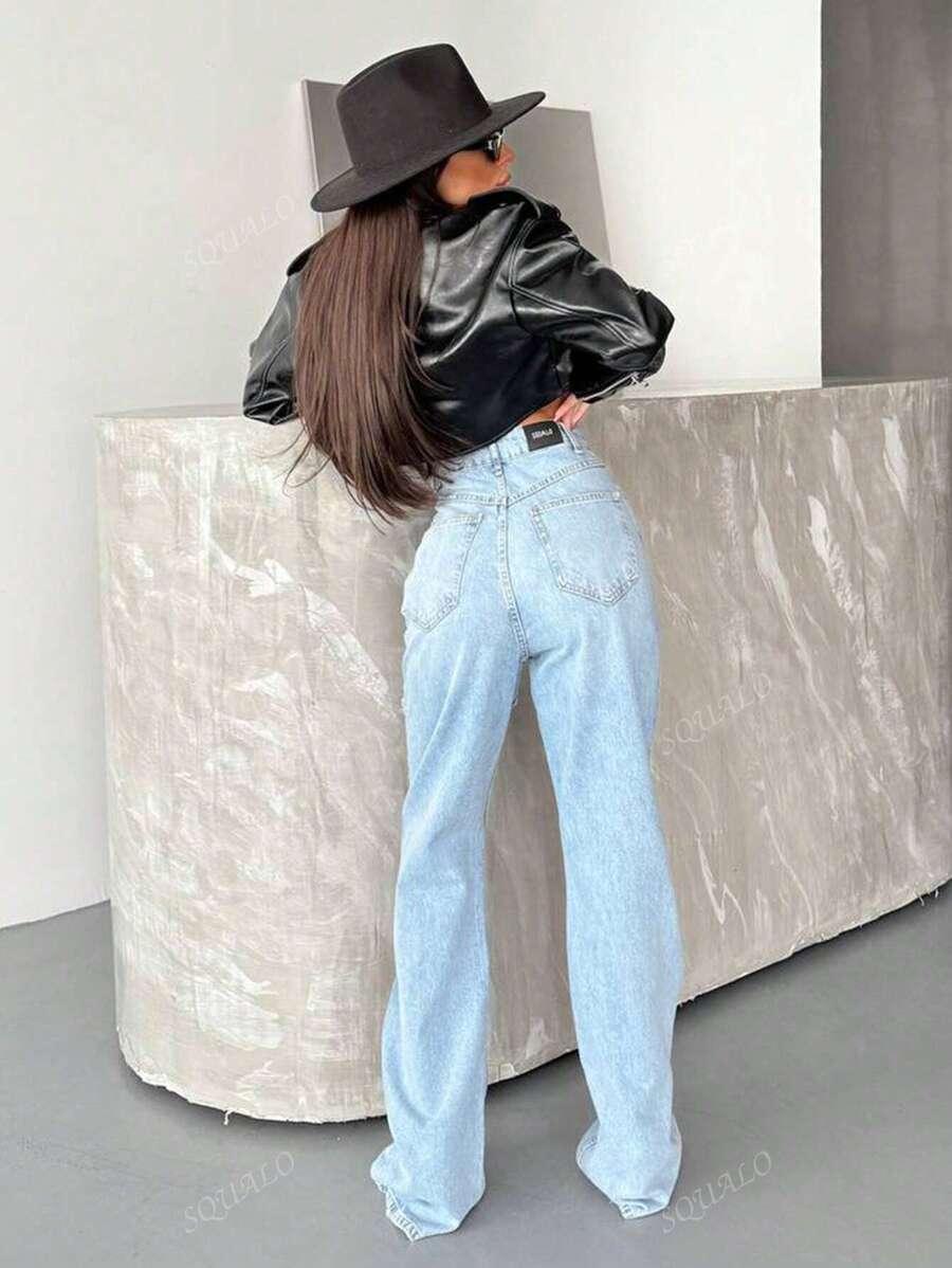 NIEBIESKIE SPODNIE JEANS