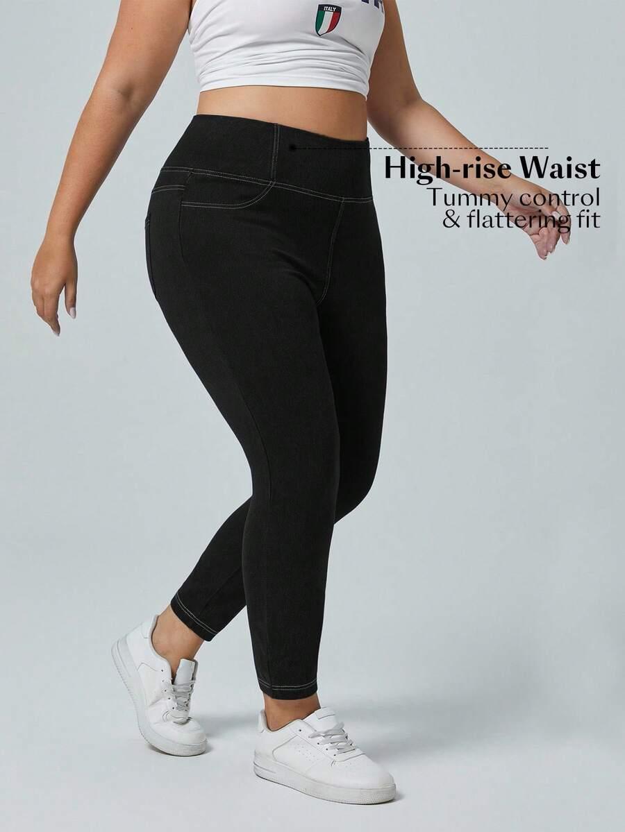legginsy imitacja jeansu