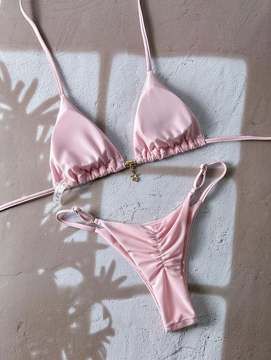 różowa góra od bikini