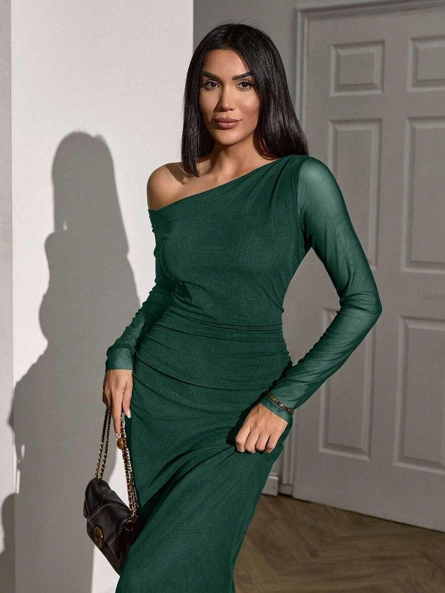 ZIELONA MAXI SUKIENKA 