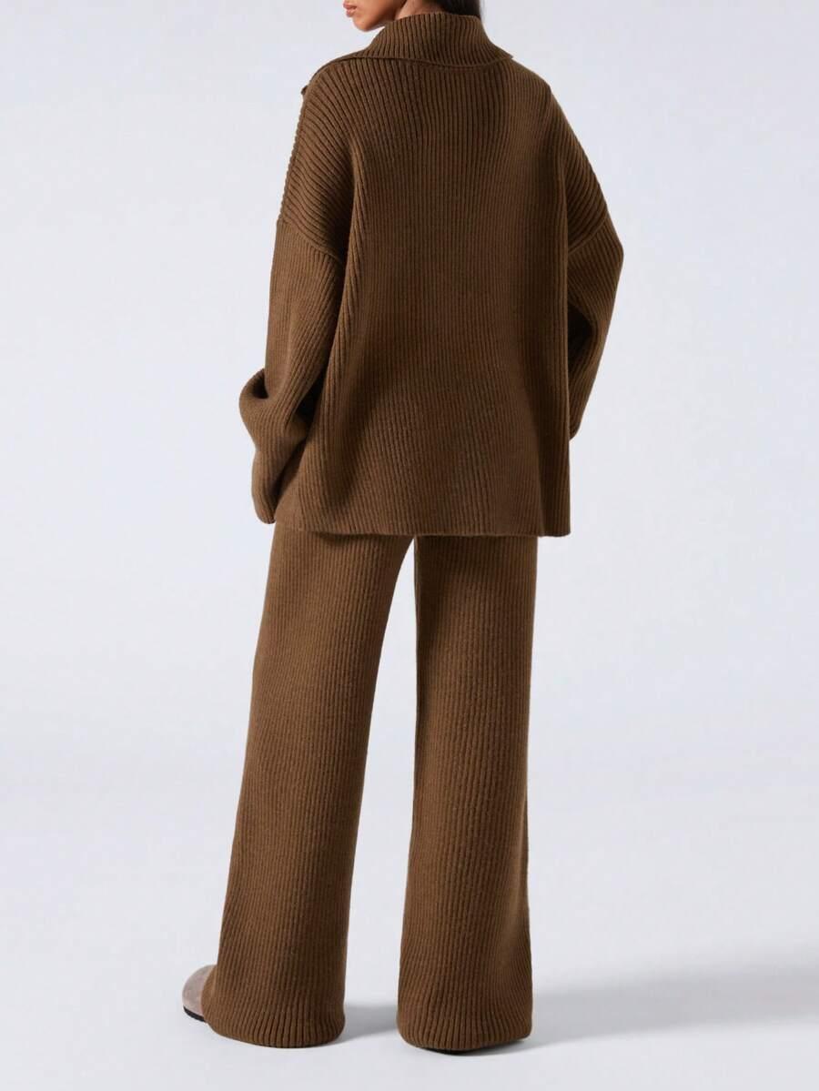 komplet sweter spodnie