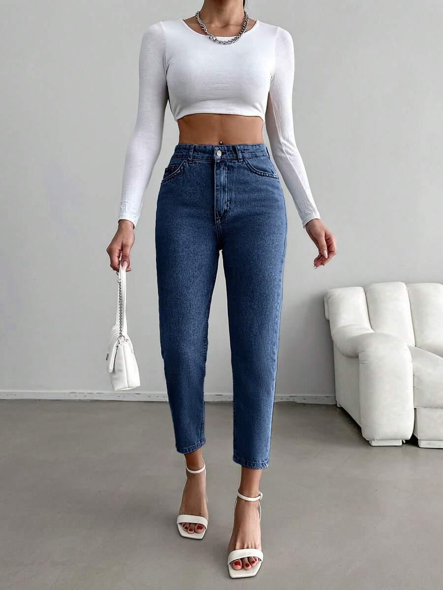 SPODNIE JEANS WYSOKI STAN