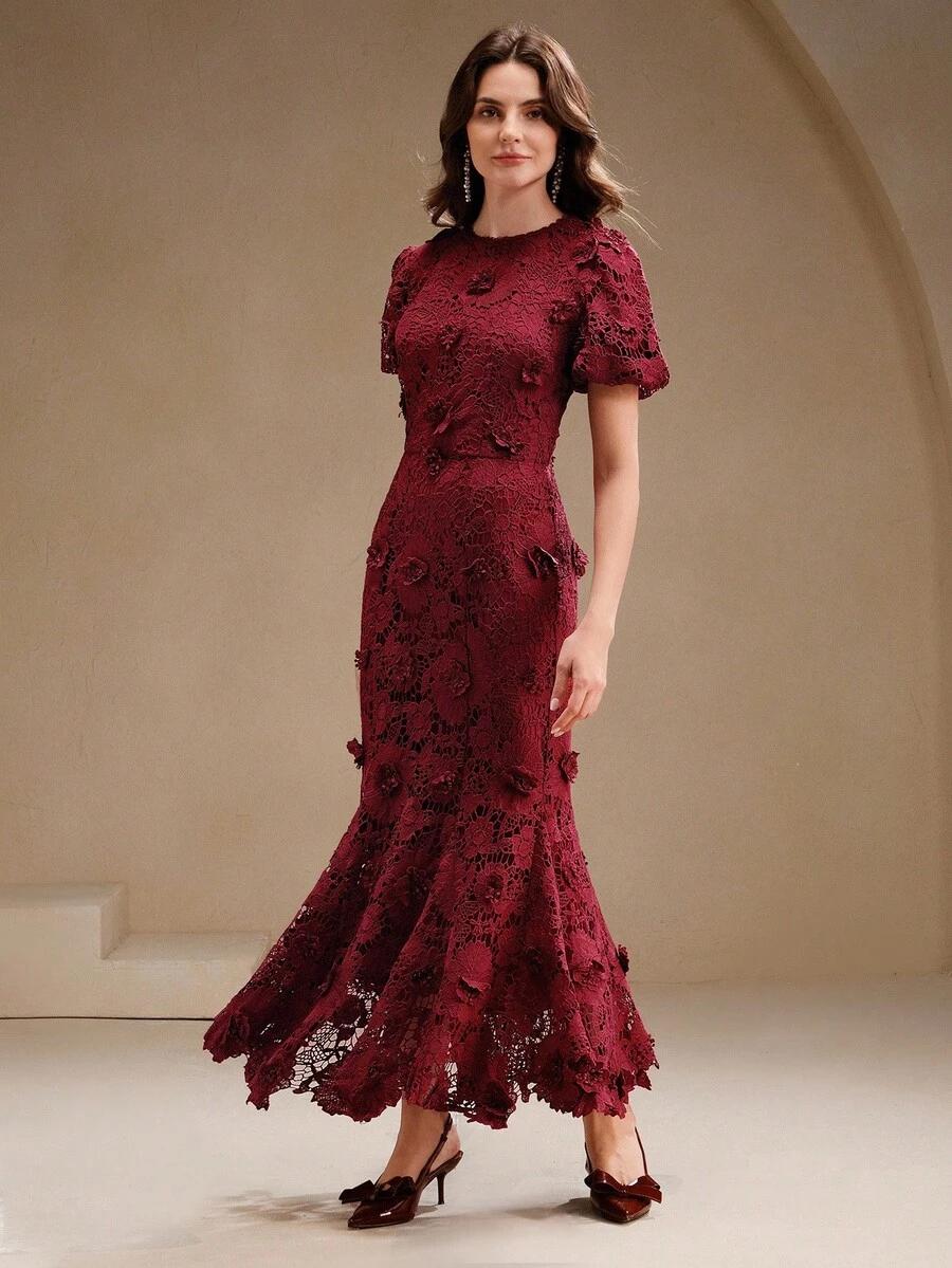 ELEGANCKA MAXI SUKIENKA Z HAFTEM 