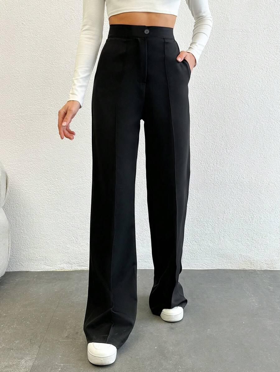CZARNE ELEGANCKIE SPODNIE KANT