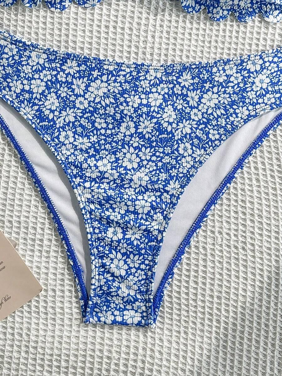dwuczęściowy strój kąpielowy komplet floral print