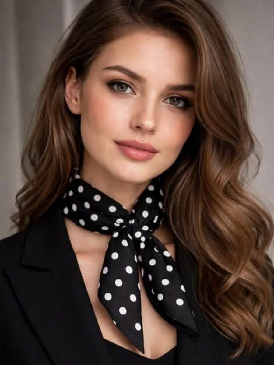 apaszka wzór groszki