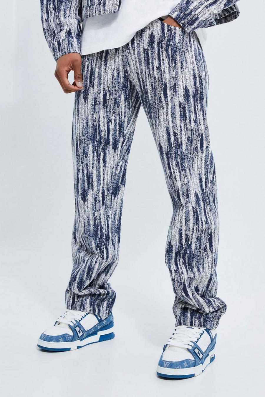 PROSTE SPODNIE JEANS PRINT 