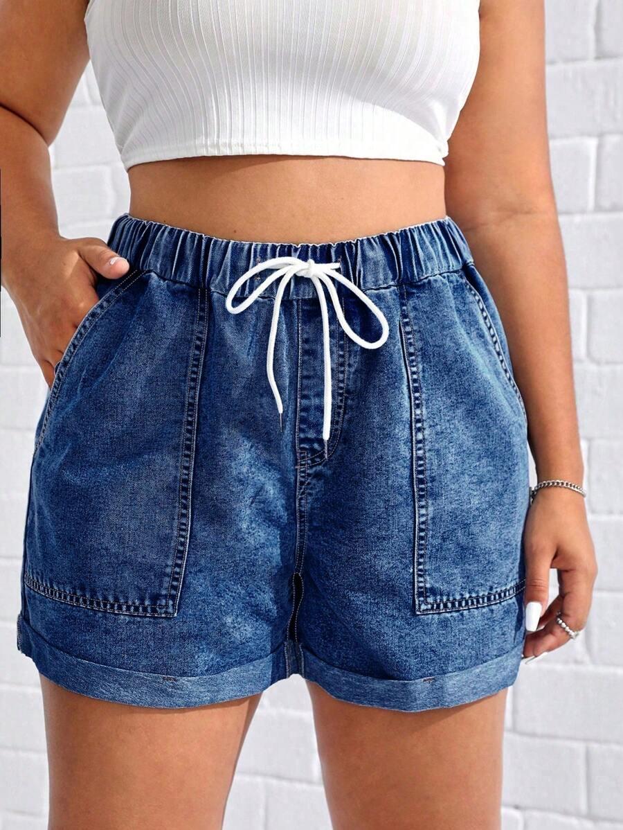 NIEBIESKIE SPODENKI JEANS 