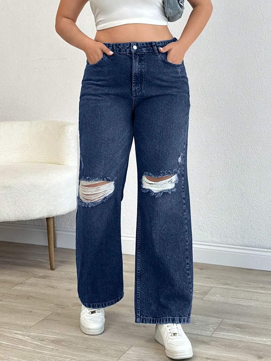 NIEBIESKIE SPODNIE JEANS 