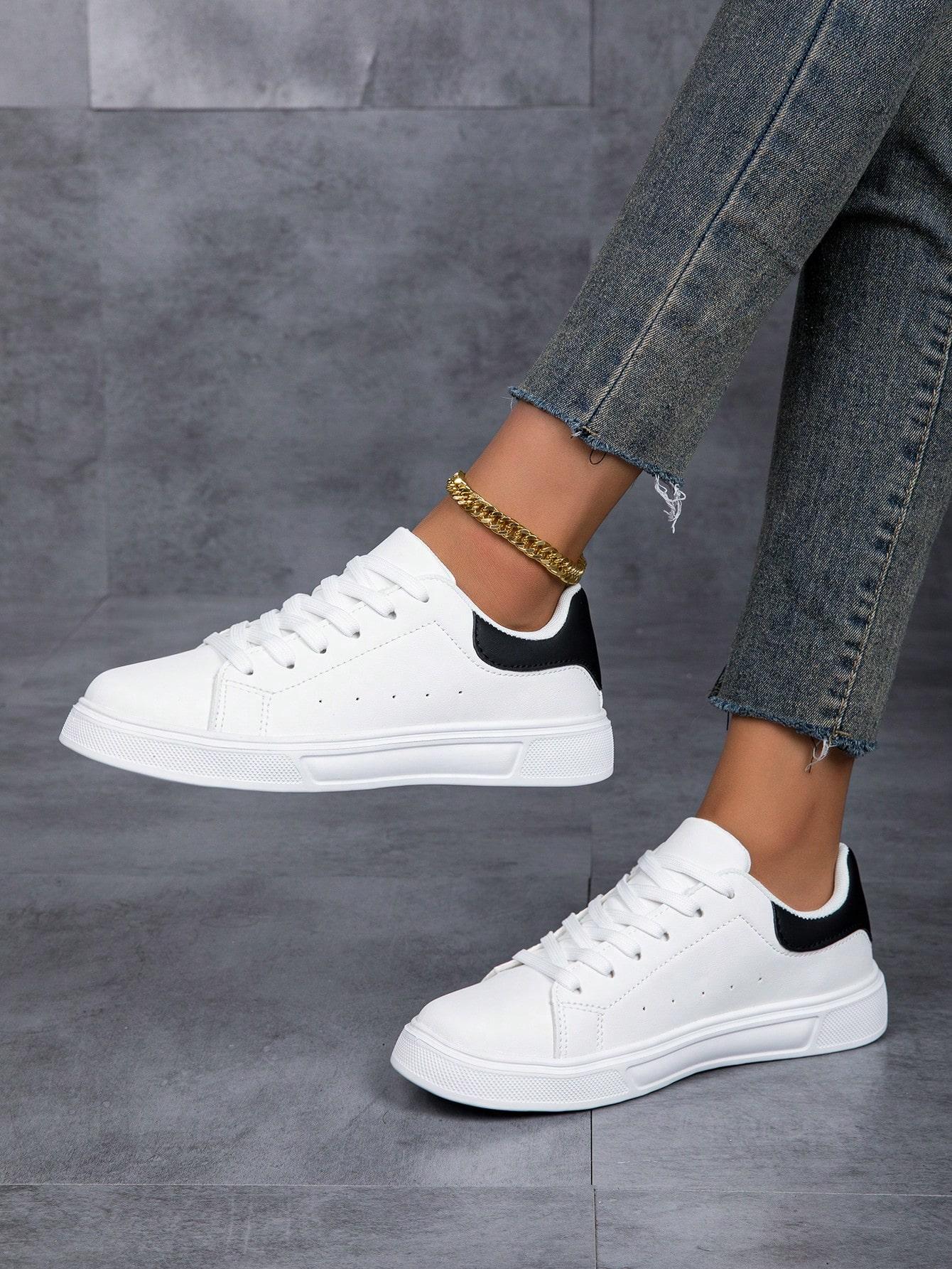 SZNUROWANE BUTY SPORTOWE KONTRAST 