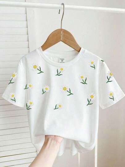 biały t-shirt print