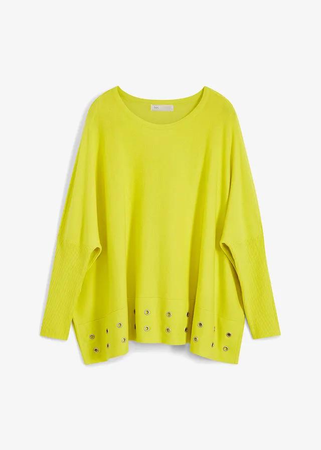 SWETER PONCZO Z OCZKAMI