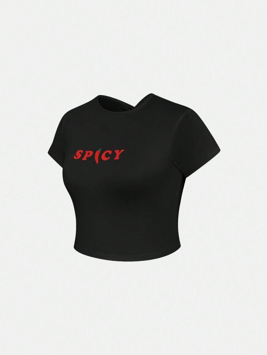 CZARNY TOP PRINT
