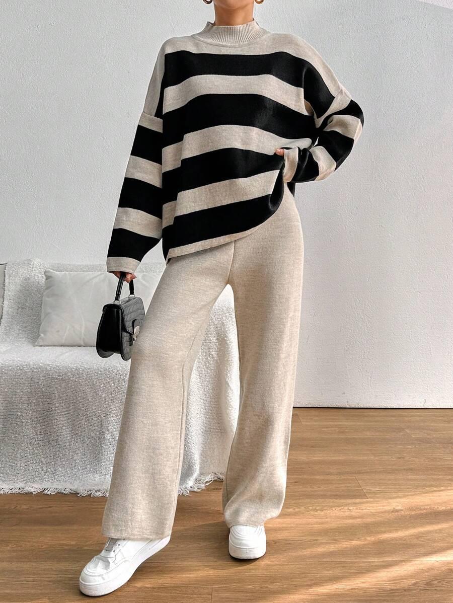 SWETER SPODNIE KOMPLET
