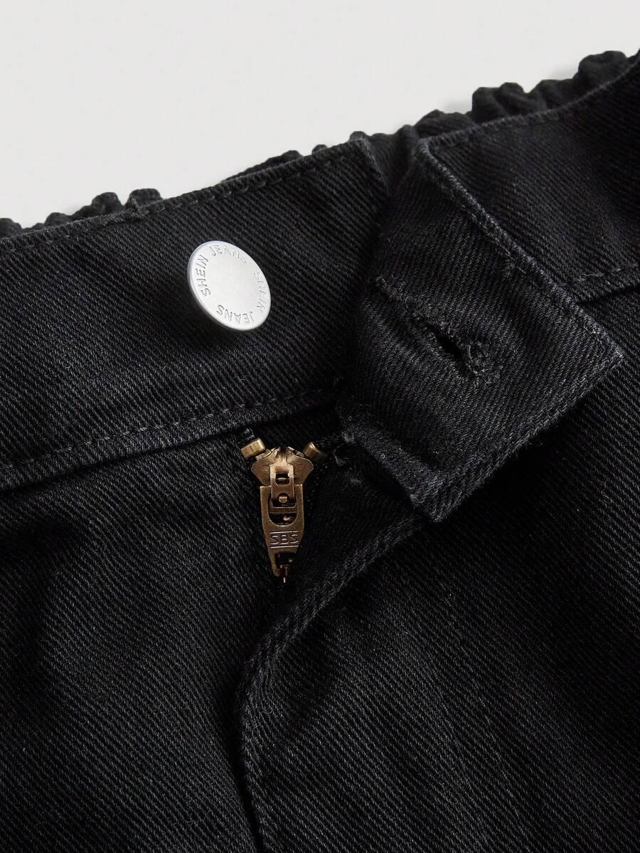 CZARNA MINI SPÓDNICA JEANS 