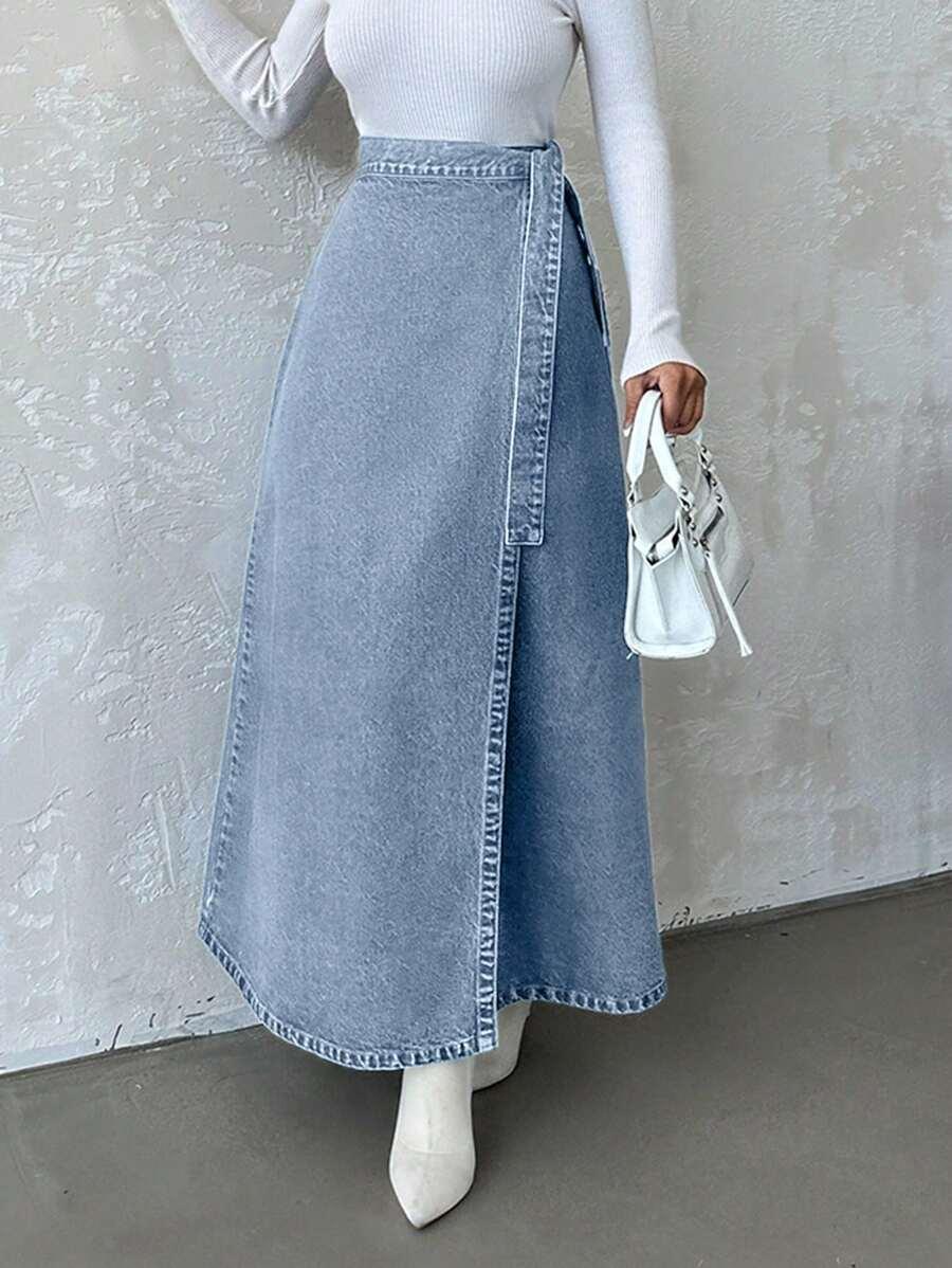 JEANSOWA SPÓDNICA MAXI