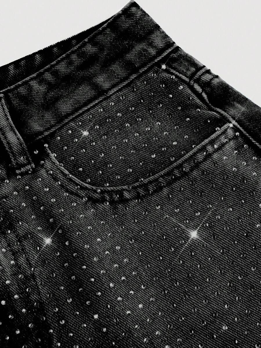 CZARNE SPODNIE JEANS