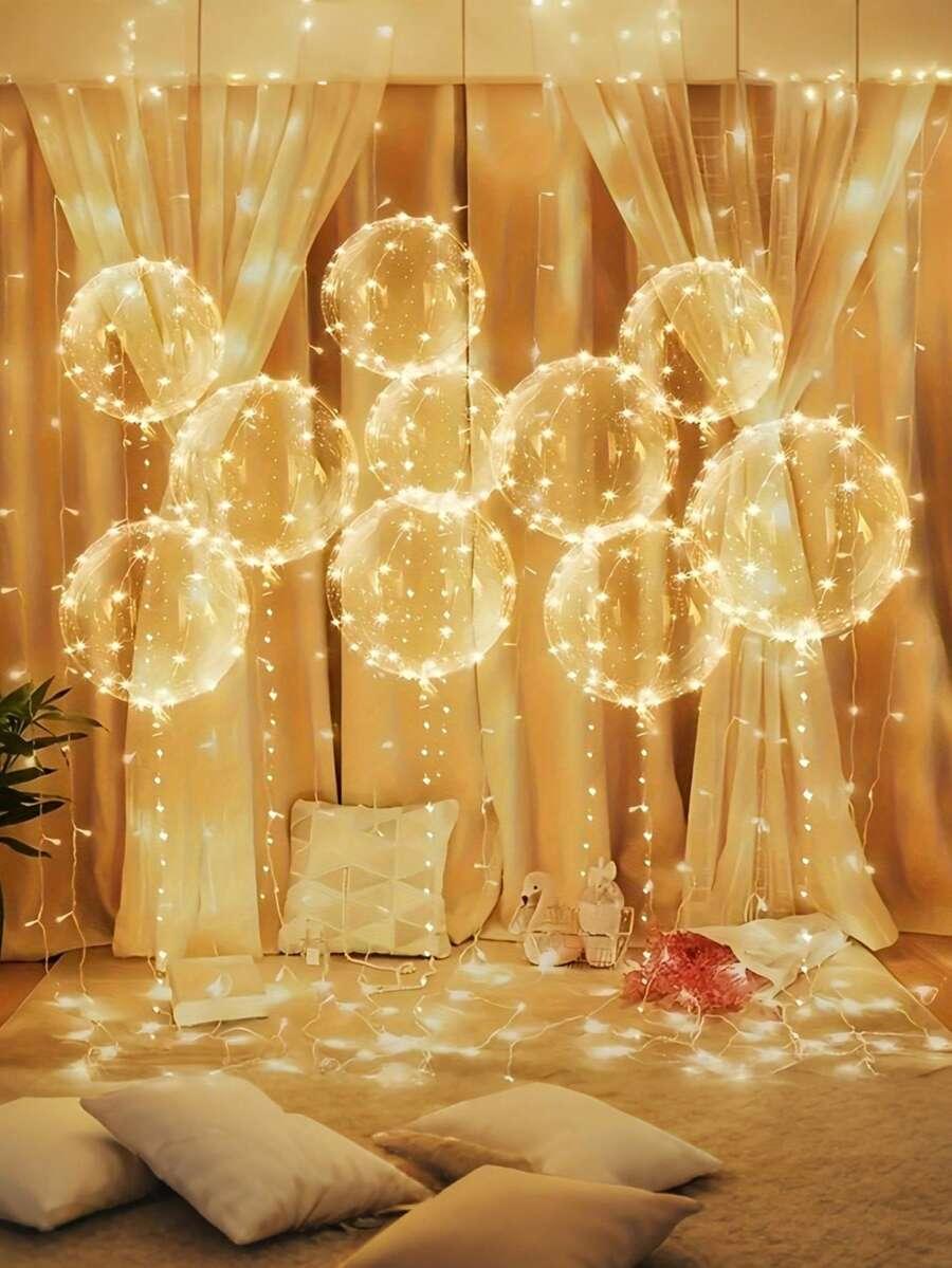 bezbarwny świecący balon