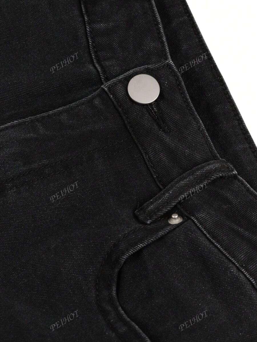 CZARNE SPODNIE JEANS