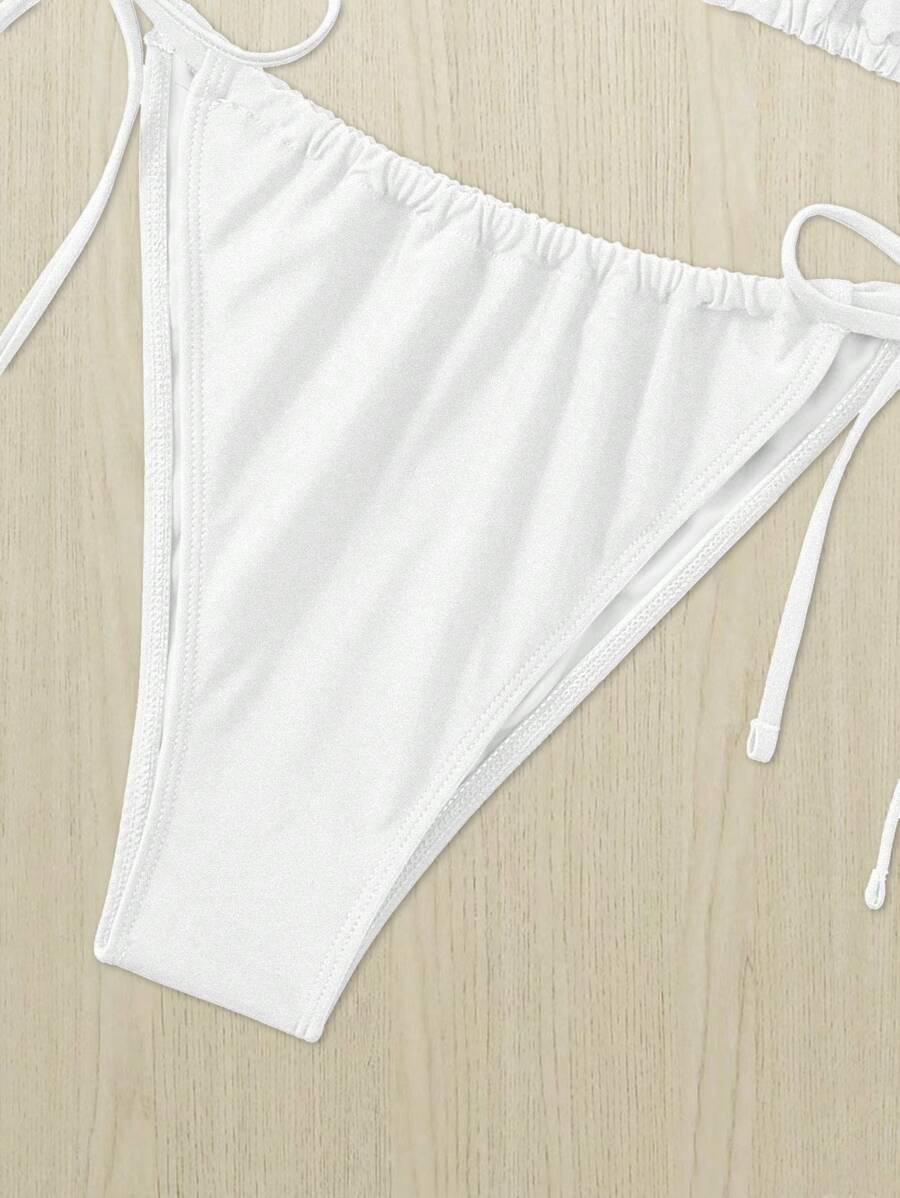 BIAŁE DWUCZĘŚCIOWE BIKINI DAMSKIE