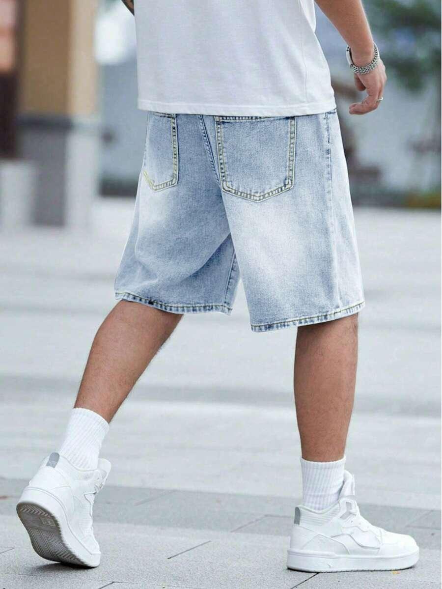 niebieskie SPODENKI JEANS