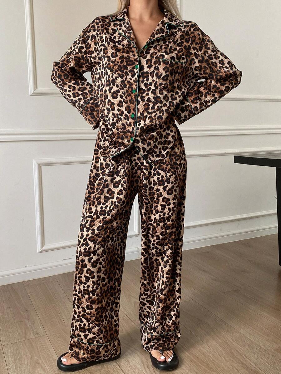 PIŻAMA BLUZKA SPODNIE ANIMAL PRINT