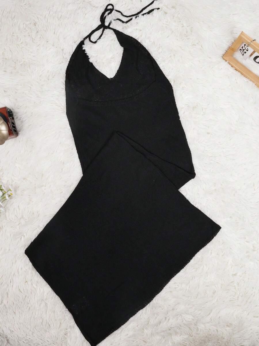 czarna maxi sukienka