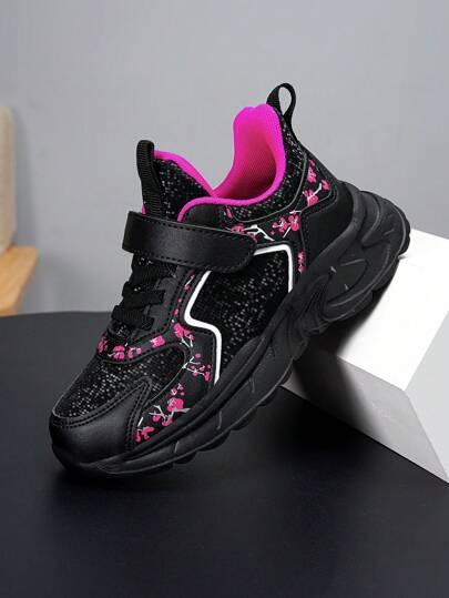 czarne buty sportowe kwiaty 